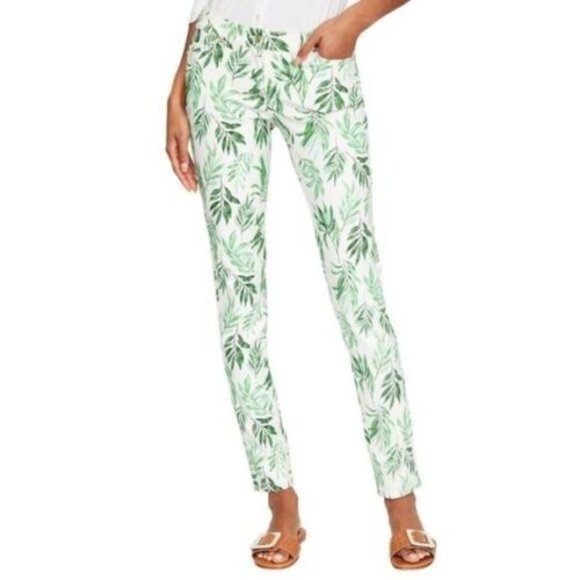 J. McLaughlin Pants - J. MCLAUGHLIN BEAUMONT LEAF PRINT SLIM FIT STRETCHY JEANS 6